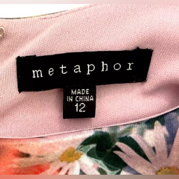 Metaphor Fit & Flare Scuba Dress Rose
Floral Design Sleeveless Size 12 - Picture 8 of 9